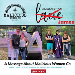 A Message From James + A Candle On Sale - Malicious Women Co.
