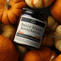 Basic Bitch Acceptance 9oz Holiday Candle Malicious Women Co - Malicious Women Co. - Candles