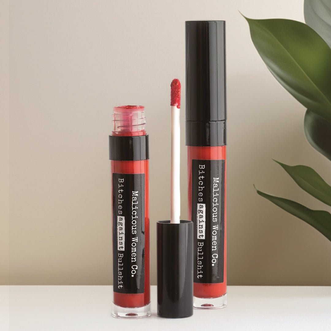 Bitches Against Bullshit - Malicious Matte Liquid Lipstick - Boss Bitch! (True Red) - Malicious Women Co. - Makeup