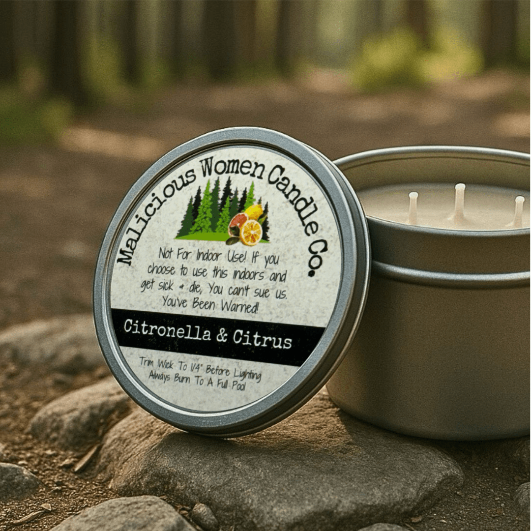 Citron - Hell - No Outdoor Citronella Candle - Select Your Scent - Malicious Women Co. - Summer Candle