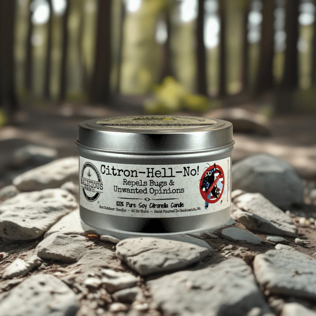 Citron - Hell - No Outdoor Citronella Candle - Select Your Scent - Malicious Women Co. - Summer Candle