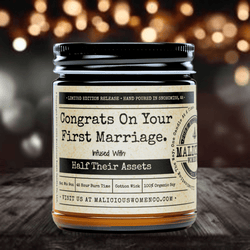 Congrats On Your First Marriage - Malicious Women Co. - Candles
