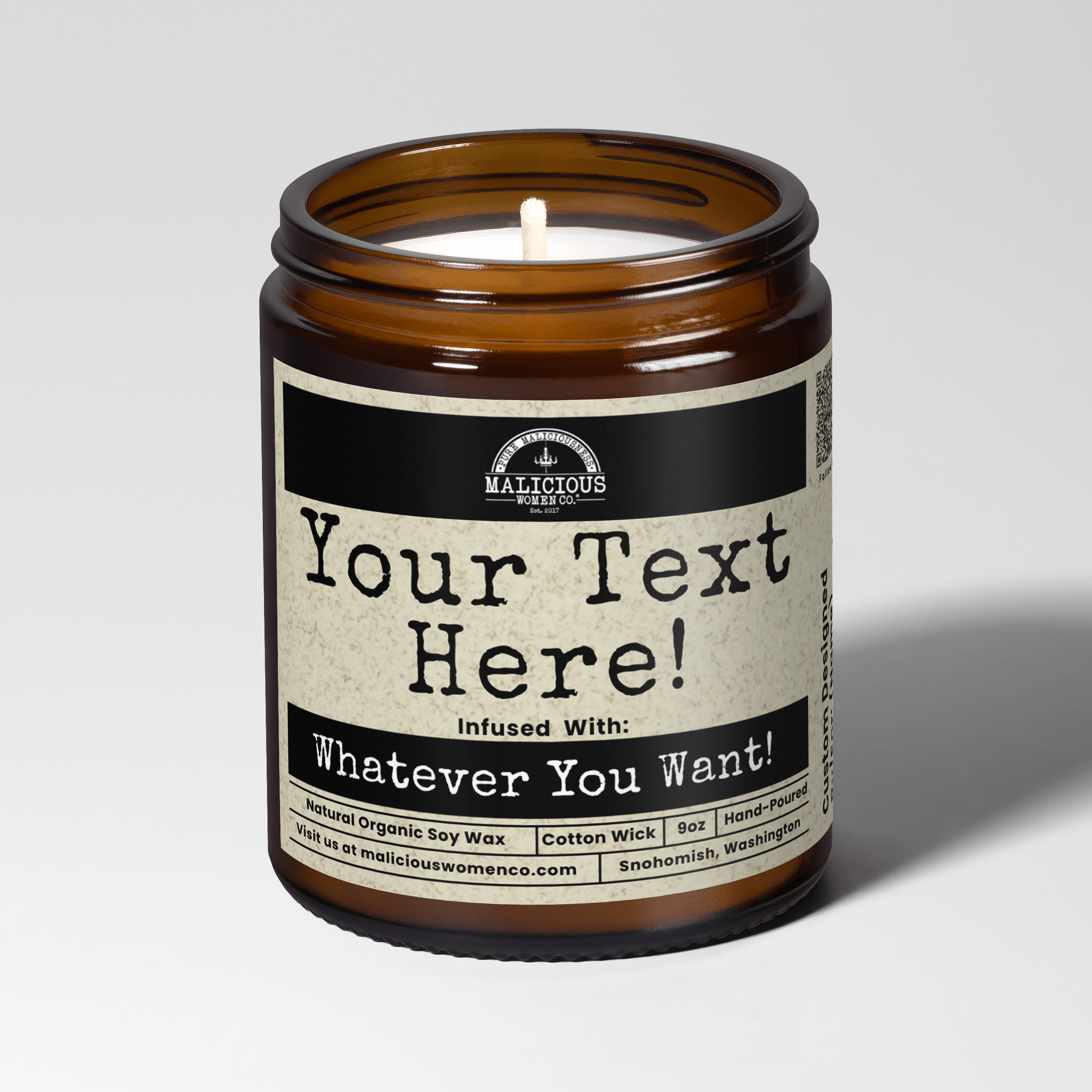Design Your Own Custom Candle - Malicious Women Co. - Candles