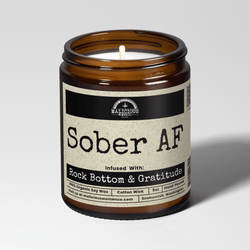 Sober AF 9oz Mental Health Candle Malicious Women Co - Malicious Women Co. - Candles
