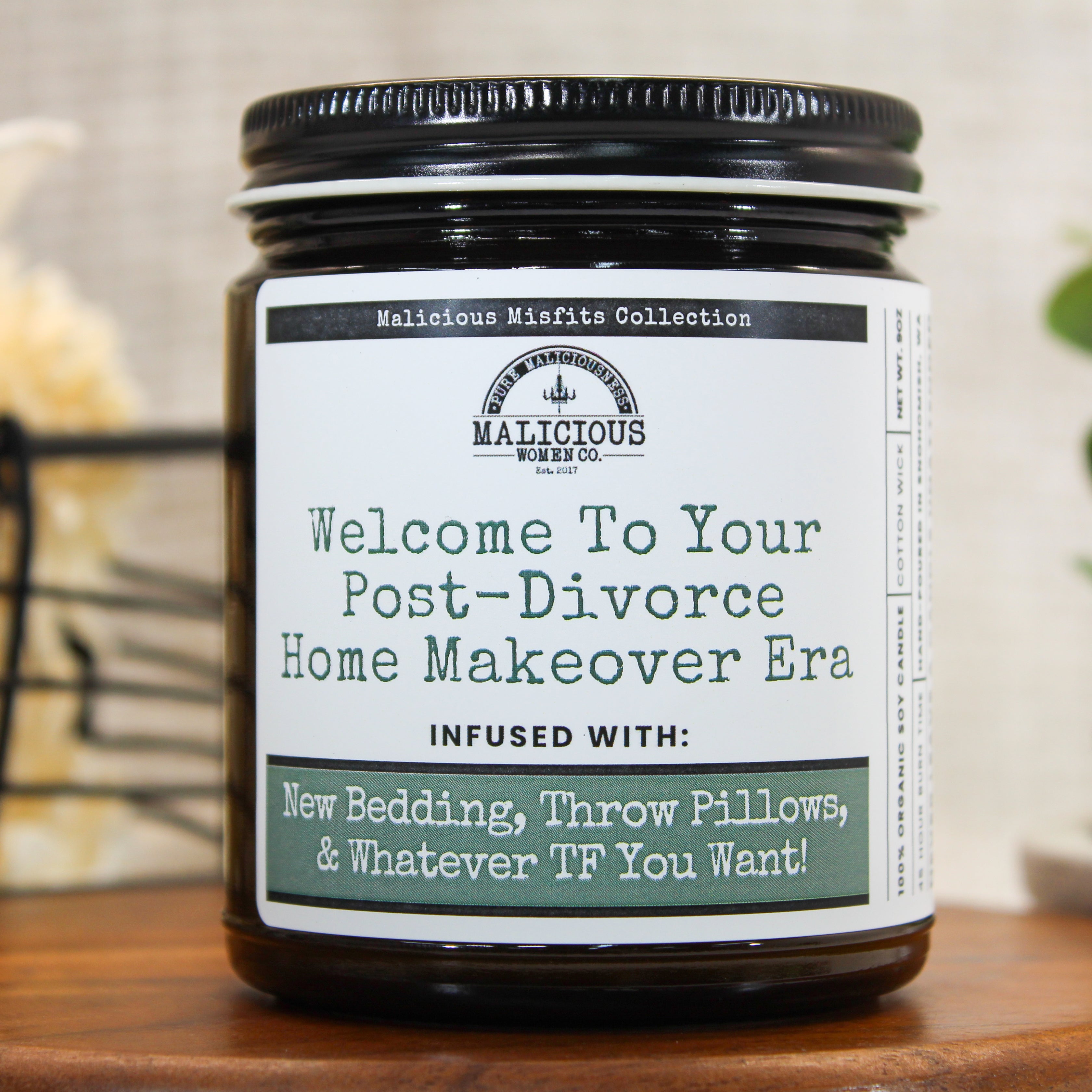 Welcome Post Divorce Makeover - Malicious Misfits Collection - Malicious Women Co. - MM Candles