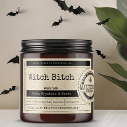 Witch Bitch - Infused With: "Cats, Crystals & Cards" - Malicious Women Co. - Candles