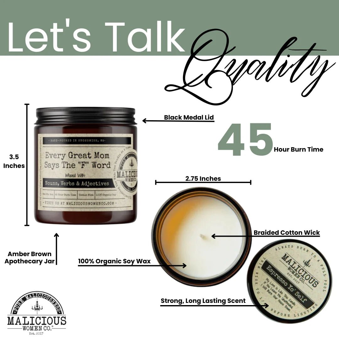 You’re, Like Really Hard. (To Shop For) Infused With: “Innuendo & Truth” - Malicious Women Co. - Candles